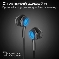 Наушники Promate LumiBuds-C Black (lumibuds-c.black) - Фото