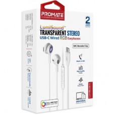 Навушники Promate LumiBuds-C Silver (lumibuds-c.silver) - Фото