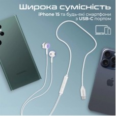 Навушники Promate LumiBuds-C Silver (lumibuds-c.silver) - Фото