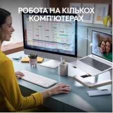 Комплект Logitech MK950 Bluetooth/Wireless UA Off-White (920-012491) - Фото