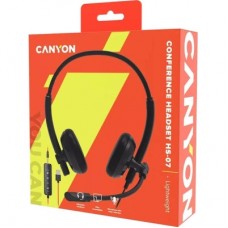 Наушники Canyon HS-07 PC Mic 3.5/USB 2.8 м Black (CNS-HS07B) - Фото