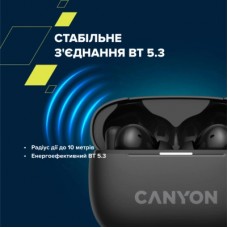 Наушники Canyon TWS-10 OnGo ANC ENC Graphite (CNS-TWS10B) - Фото