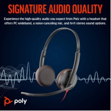 Наушники Poly BlackWire C3225 USB-A HS Stereo Black (80S11AA) - Фото
