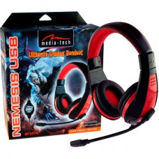 Навушники Media-Tech Nemesis USB Black-Red (MT3574) - Фото