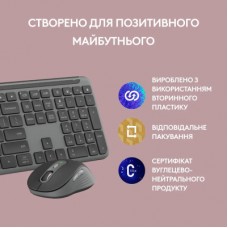 Комплект Logitech MK950 Bluetooth/Wireles UA Graphite (920-012490) - Фото