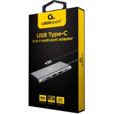 Концентратор Cablexpert USB-C 3-in-1 (A-CM-COMBO3-03) - Фото