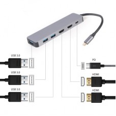 Концентратор Cablexpert USB-C 3-in-1 (A-CM-COMBO3-03) - Фото