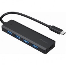 Концентратор Gembird 4 ports USB 3.1,USB-C, USB-C PD (UHB-CM-U3P4P-01) - Фото