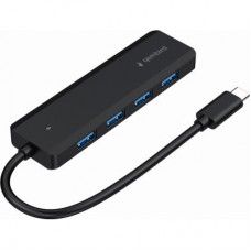 Концентратор Gembird 4 ports USB 3.1,USB-C, USB-C PD (UHB-CM-U3P4P-01) - Фото