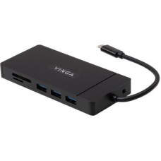 Концентратор Vinga USB-C 3.1 to VGA+HDMI+RJ45+3xUSB3.0+USB2.0+SD/TF+PD+Audio (VHYC10) - Фото