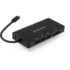 Концентратор Vinga USB-C 3.1 to VGA+HDMI+RJ45+3xUSB3.0+USB2.0+SD/TF+PD+Audio (VHYC10) - Фото