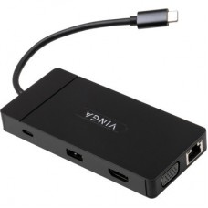 Концентратор Vinga USB-C 3.1 to VGA+HDMI+RJ45+3xUSB3.0+USB2.0+SD/TF+PD+Audio (VHYC10) - Фото