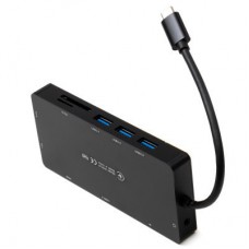 Концентратор Vinga USB-C 3.1 to VGA+HDMI+RJ45+3xUSB3.0+USB2.0+SD/TF+PD+Audio (VHYC10) - Фото