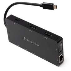 Концентратор Vinga USB-C 3.1 to VGA+HDMI+RJ45+3xUSB3.0+USB2.0+SD/TF+PD+Audio (VHYC10) - Фото