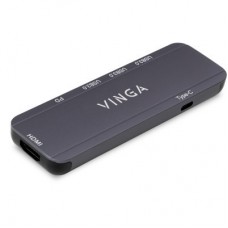 Концентратор Vinga USB-C 3.1 to HDMI+3xUSB3.0+PD100W+USB-C foldable cable (VHYC6FC) - Фото