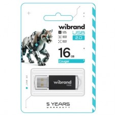 USB флеш накопитель Wibrand 16GB Cougar Black USB 2.0 (WI2.0/CU16P1B) - Фото