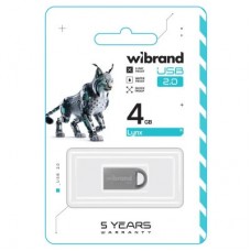 USB-флеш накопичувач Wibrand 4GB lynx Silver USB 2.0 (WI2.0/LY4M2S) - Фото