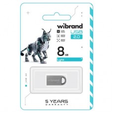 USB флешнакопичувач Wibrand 8 GB lynx Silver USB 2.0 (WI2.0/LY8M2S) - Фото