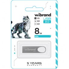 USB флеш накопитель Wibrand 8GB Irbis Silver USB 2.0 (WI2.0/IR8U3S) - Фото