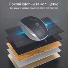 Мышка Promate Breeze Wireless Silver (breeze.silver) - Фото