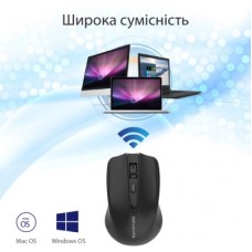 Мышка Promate Clix-8 Wireless Black (clix-8.black) - Фото