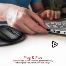 Мышка Promate Contour Wireless Black (contour.black) - Фото