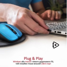 Мышка Promate Contour Wireless Blue (contour.blue) - Фото