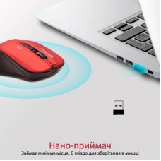 Мышка Promate Contour Wireless Red (contour.red) - Фото