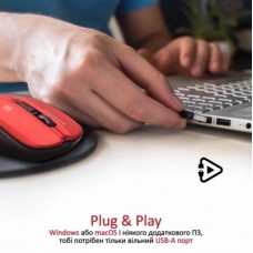 Мышка Promate Contour Wireless Red (contour.red) - Фото