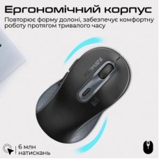 Мышка Promate Ken Wireless/Bluetooth Black (ken.black) - Фото
