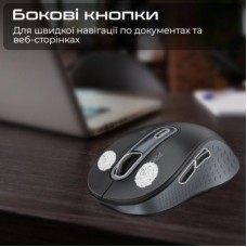 Мышка Promate Ken Wireless/Bluetooth Black (ken.black) - Фото
