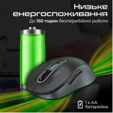 Мышка Promate Ken Wireless/Bluetooth Black (ken.black) - Фото