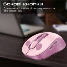 Мышка Promate Ken Wireless/Bluetooth Pink (ken.pink) - Фото