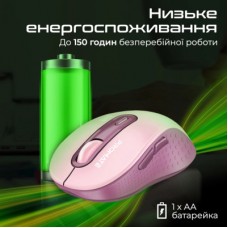 Мышка Promate Ken Wireless/Bluetooth Pink (ken.pink) - Фото