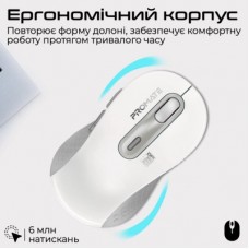 Мышка Promate Ken Wireless/Bluetooth White (ken.white) - Фото