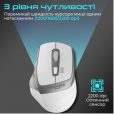 Мышка Promate Samit Wireless White (samit.white) - Фото