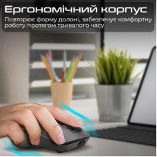 Мышка Promate Samo Wireless/Bluetooth Black (samo.black) - Фото