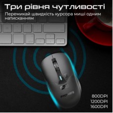 Мышка Promate Samo Wireless/Bluetooth Black (samo.black) - Фото
