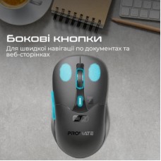 Мышка Promate Samo Wireless/Bluetooth Black (samo.black) - Фото