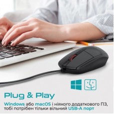 Мышка Promate CM-1200 USB Black (cm-1200.black) - Фото