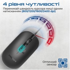 Мышка Promate CM-2400 USB Black (cm-2400.black) - Фото
