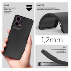 Чохол для мобільного телефона Armorstandart Matte Slim Fit Motorola G24 Camera cover Black (ARM74310) Чохол для мобільного телефона Armorstandart Matte Slim Fit Motorola G24 Camera cover Black (ARM74310) - Фото