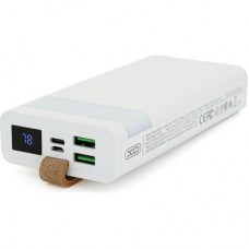 Батарея универсальная XO 20000mAh, PD/20W, QC/22.5W, flashlight, Micro-USB, Type-C, USB-A*2, white (XO-PR129)