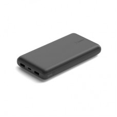 Батарея універсальна Belkin 20000 mAh, USB-C, 2*USB-A, 3A, 6" USB-A to USB-C cable, Black (BPB012BTBK) - Фото