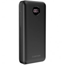 Батарея универсальная Canyon PB-2002 20000mAh, PD/20W, QC/3.0/22.5W, Black (CNE-CPB2002B) - Фото