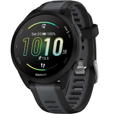 Смарт-часы Garmin Forerunner 165, GPS, Black/Slate Grey, GPS (010-02863-20)