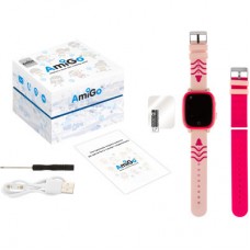 Смарт-годинник Amigo GO005 4G Wi-Fi Kids waterproof Thermometer Pink (747018) - Фото