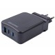 Зарядний пристрій Maxxter 1 USB-A + 2 USB-C (PD 65 W + PD 18 W + QC 3.0) (WC-PD65W-01)