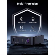 Зарядний пристрій Ugreen 4xUSB 100 W (3xType-C+USB A QC3) GAN Charger Nexode Series Black CD328 (90928) - Фото