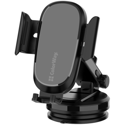Універсальний автотримач ColorWay Dashboard Car Wireless Charger 15 W Black (CW-CHAW037Q-BK)